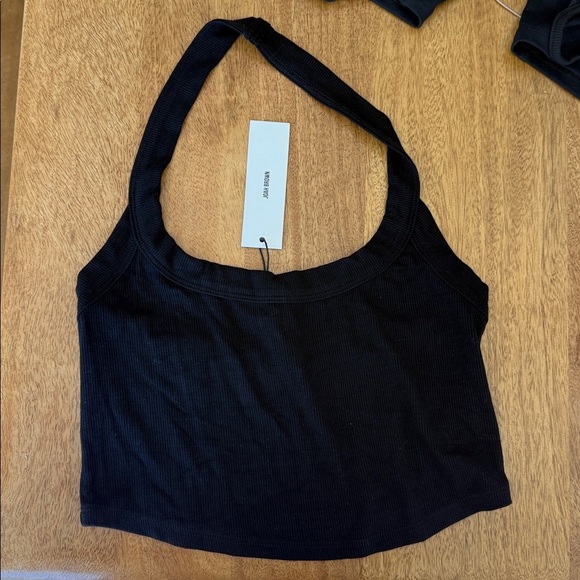 Joah Brown halter crop tank M/L - Picture 1 of 2